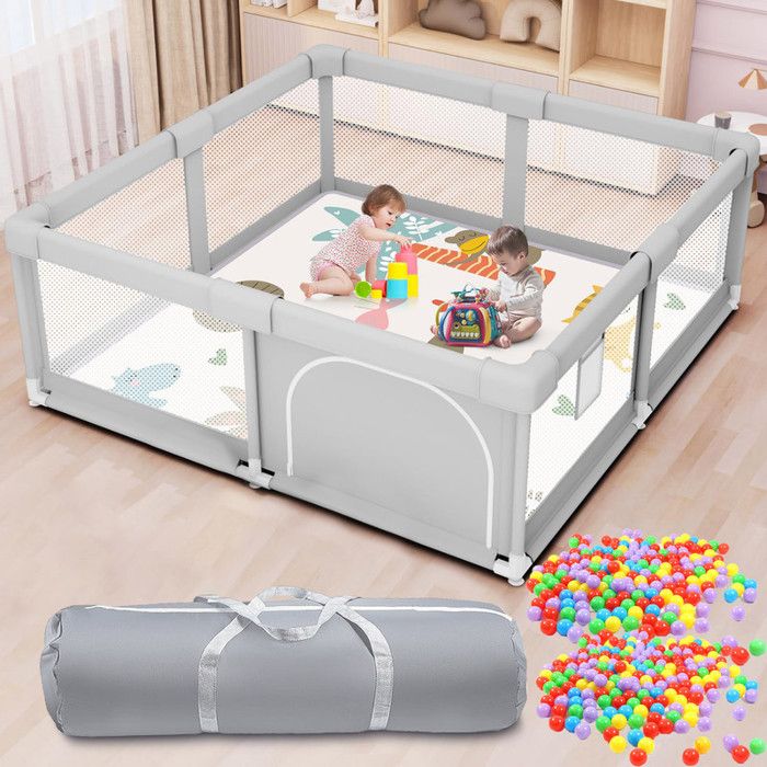 Parc Bebe 150x180 cm avec 50 balles pour une Utilisation