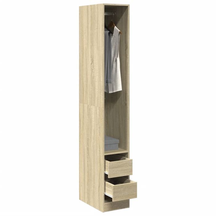 SALE 2025Placard de Chambre - Garde-robe - Chêne sonoma - 30x50x200 cm - bois dingénierie364 Kg 8558