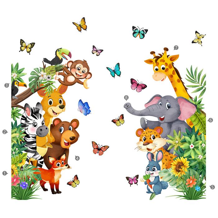 Autocollant Mural Zèbre Style Safari - Sticker Déco Moderne Pour Chambre, Voiture...