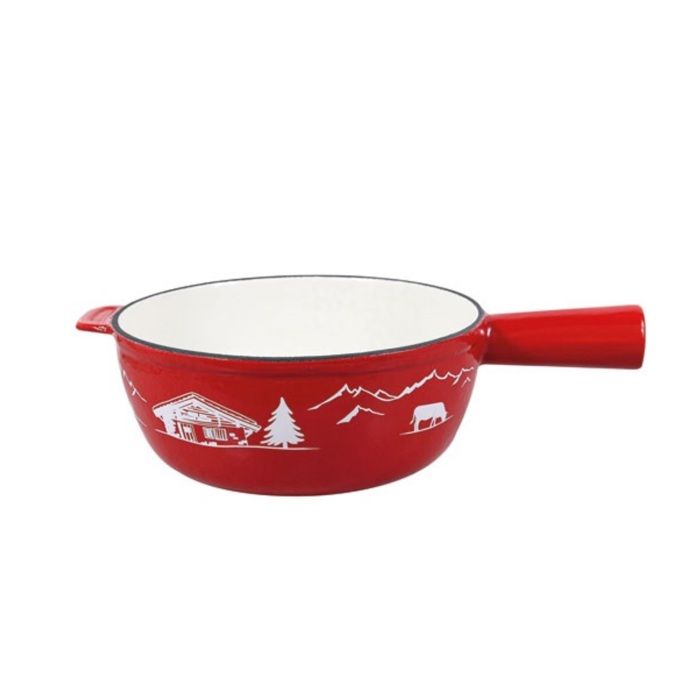 Table&cook Poêlon savoyard en fonte émaillée 24cm rouge - SH003
