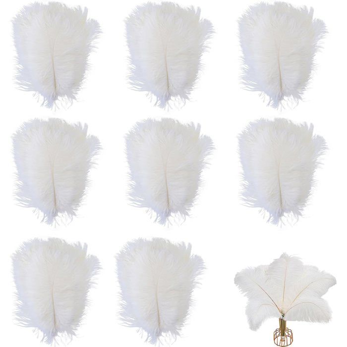 Boa En Plumes De Dinde Blanches – 1,8 M – 90 G – Fait Main – Mariage, Déguisement, Décoration – Lavable