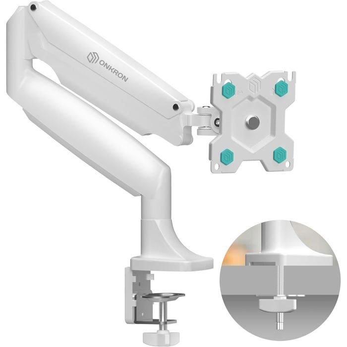 KKTONER Support Écran PC 13-32" - Pied Métal Réglable Hauteur, Pivotant Inclinable - VESA Noir