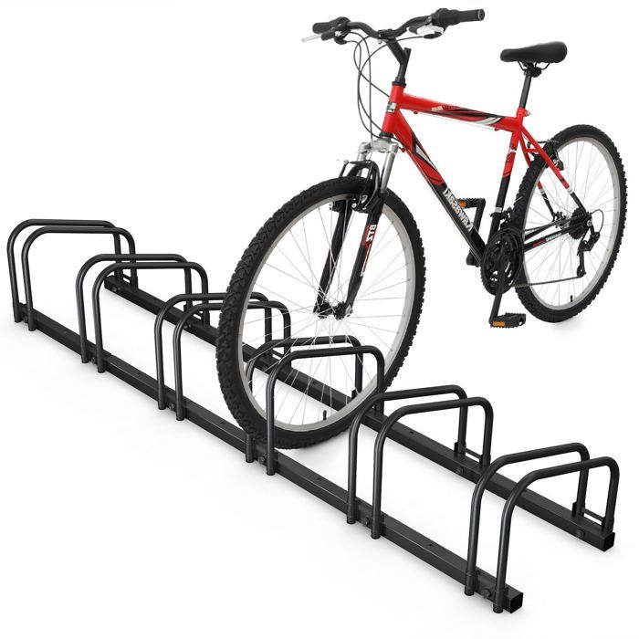 Support Vélo Sol Et Mur LUMITERRA - Râtelier Robuste Gain De Place Noir