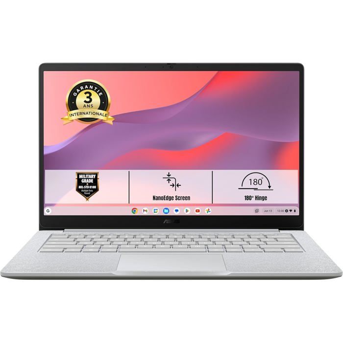 ASUS Chromebook CX1405CTA S60060 14 Pouces FHD 60Hz Pc Portable Intel Core 3 N355 Processeur 3.9 GHz 8GB LPDDR5 eMMC Intel UHD Graphics ChromeOS – Clavier AZERTY - vue 2