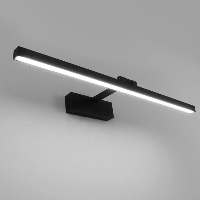 Lampe Miroir LED Salle de Bain 50cm 12W IP44 Étanche Applique Blanc Froid 5500K Schwarz Noir [Classe énergétique F]