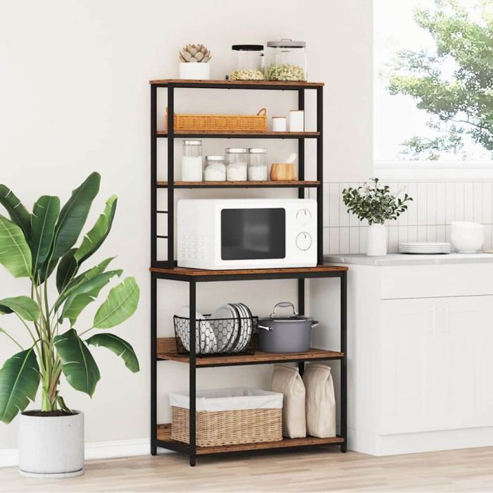 Meuble sous-evier Vidaxl Étagère de cuisine Bois Ancien 80 x 40 x 168 cm