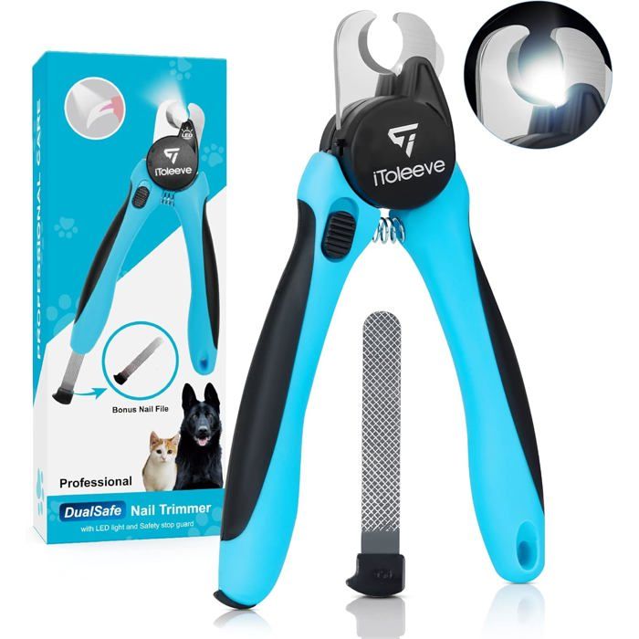 Meilleurs prix pour Coupe Griffes Chien Chat avec LED Lumiere pour Ongles et Vaisseaux Protection Securite Lame Tres Aiguisee pour Ongles Epais