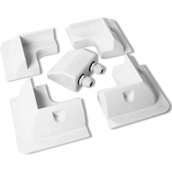 Support de panneau solaire 4 coins et passe-cable ABS pour camping-car