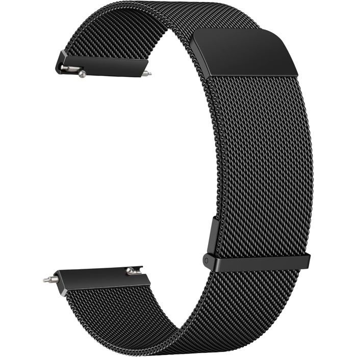Bracelet de montre 22mm en acier inoxydable lisse et durable à dégagement rapide unisexe