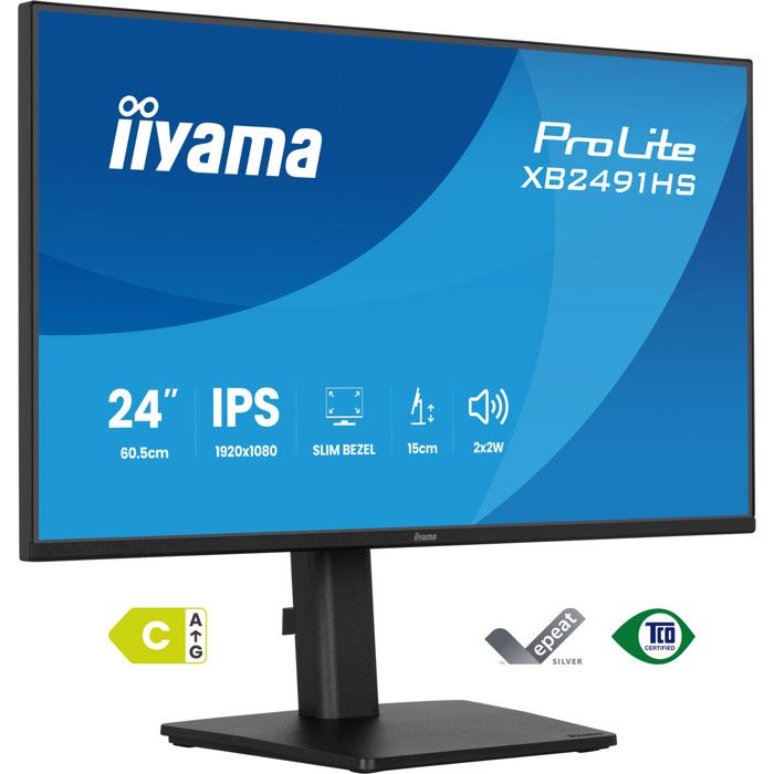 iiyama ProLite XB2491HS B1 Écran LED 24 23.8 visualisable 1920 x 1080 Full HD @ 120 Hz IPS 350 cdm² 1500:1 1 ms HDMI DisplayPort haut parleurs - vue 5