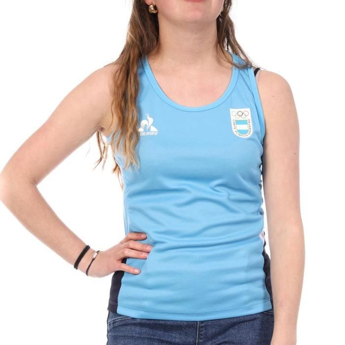 Argentine Débardeur Bleu Femme Le Coq Sportif JO 2024 Argentine Débardeur Bleu Femme Le Coq Sportif JO 2024