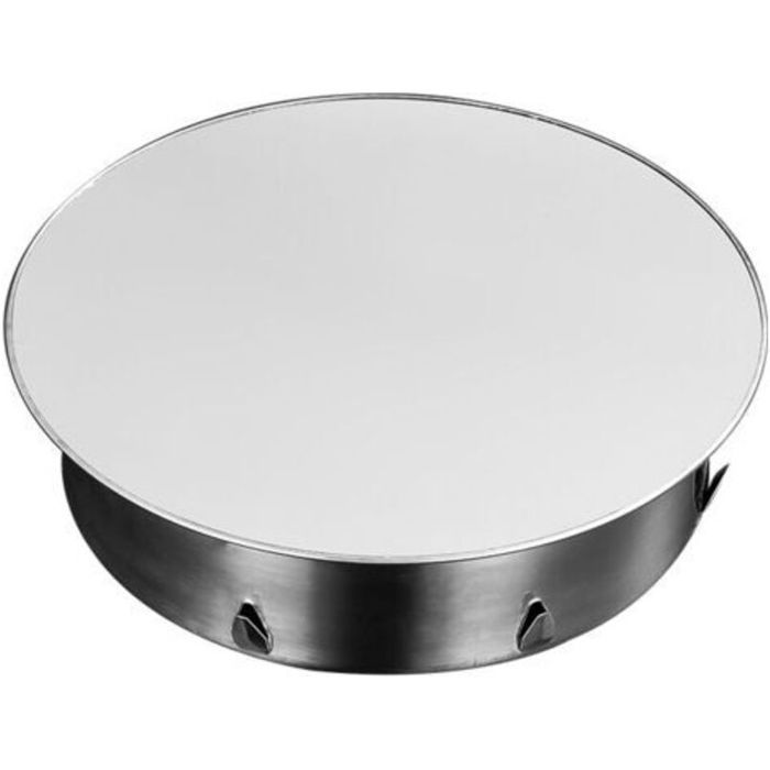 Chapeau de cheminée perforé en acier inoxydable diamètre 120 mm profondeur 45 mm argenté