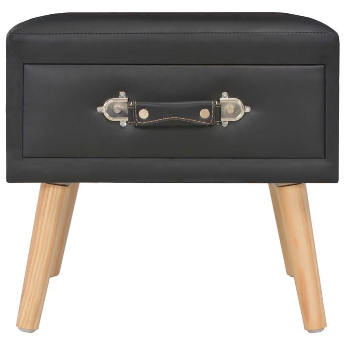 Tables de lit Moderne CHIC 2 pcs Armoires de chevet - Pour chambre - Noir 40x35x40 cm Similicuir CC261 Tables de lit Moderne CHIC 2 pcs Armoires de chevet - Pour chambre - Noir 40x35x40 cm Similicuir CC261