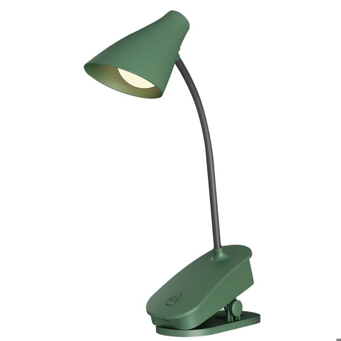 Lampe de lecture LED avec pince rechargeable par USB protection des yeux col flexible commande tactile pour lit ou bureau com