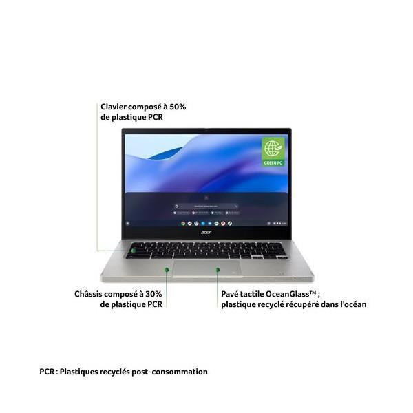 Pc Portable Chromebook tactile - ACER - CB315-3HT-P9QK - 15,6 FHD - Intel  Pentium - RAM 4 Go - 128 Go SSD - ChromeOS - AZERTY - Cdiscount Informatique