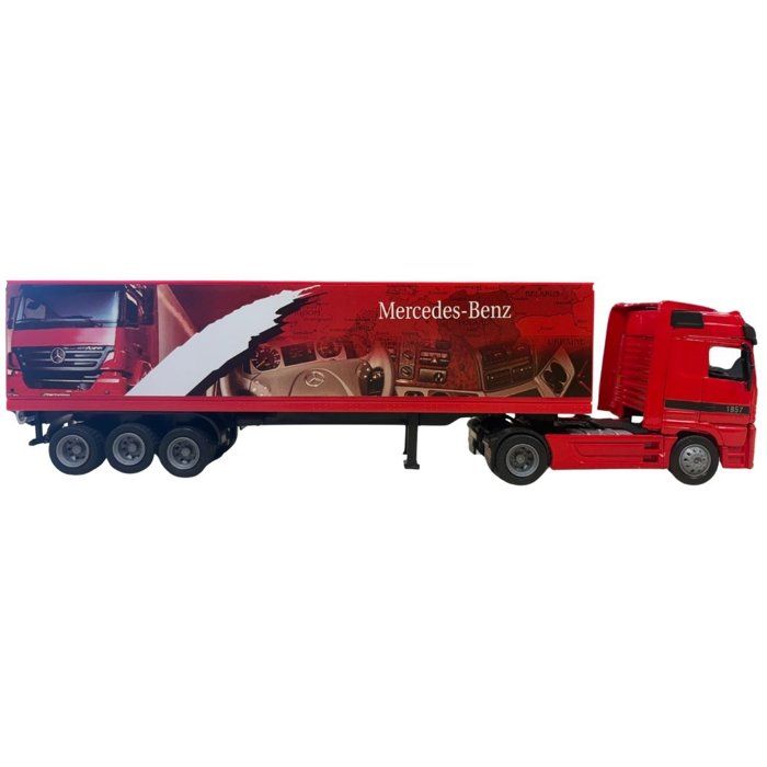 Camion miniature de collection NEWRAY Mercedes Benz avec remorque container 1/