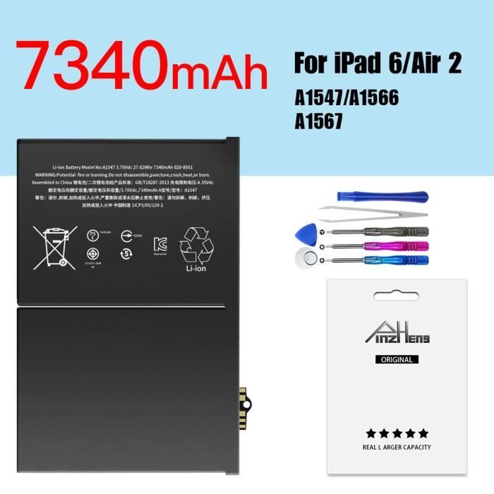 7340 pour ipad 6 air2-Pinzheng Batterie De Tablette Pour Ipad 5