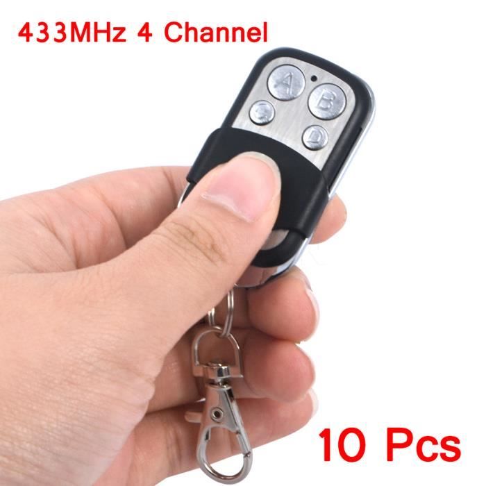 Télécommande Universelle 433MHz - Duplicateur 4 Canaux Pour Porte De Garage, Voiture, Portail | Portée 100m, Compacte