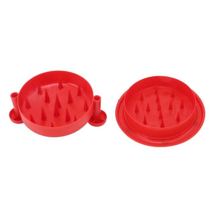 Hachoir à Poulet Manuel 18cm - Effilocheur De Viande Avec Base Antidérapante, Pour Poulet, Boeuf, Légumes (Rouge)