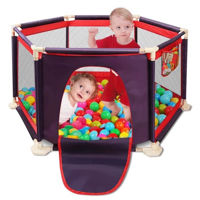 Parc Enfants Cloture Pour Bebe Centre De Jeu Portable Avec Filet Pour Interieur Et Exterieur Balles Non Inclus Cdiscount Puericulture Eveil Bebe