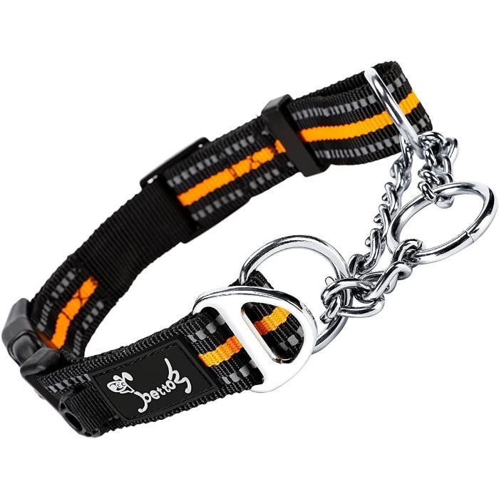 COLLIER UNI SEMI ÉTRANGLEUR GRIS CLAIR (25MM) - CHIEN RED DINGO
