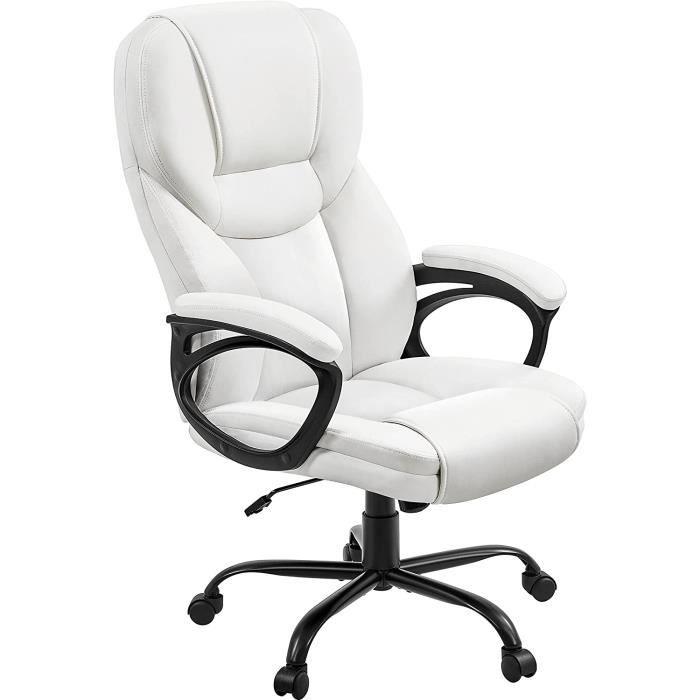 Fauteuil de Bureau Direction Synchrone | Similicuir Noir | Confort