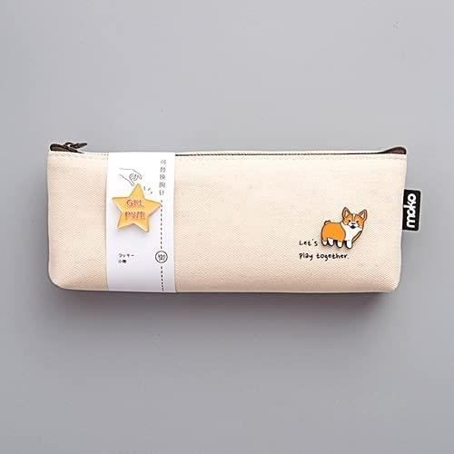 Trousse à Crayons Format Compact Motif Nœud - Grande Capacité, Double Fermeture éclair, Pour école Ou Voyage