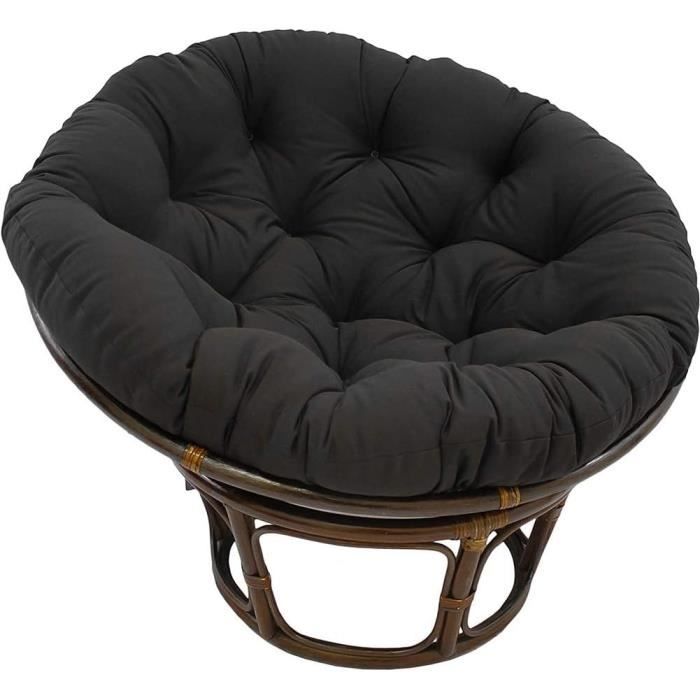 Coussin Rond Pour Chaise Papasan - Tissu Polyester Imperméable 90x90 Cm - Rembourrage Coton Perlé - Pour Hamac, Balançoire, Intérieur/extérieur