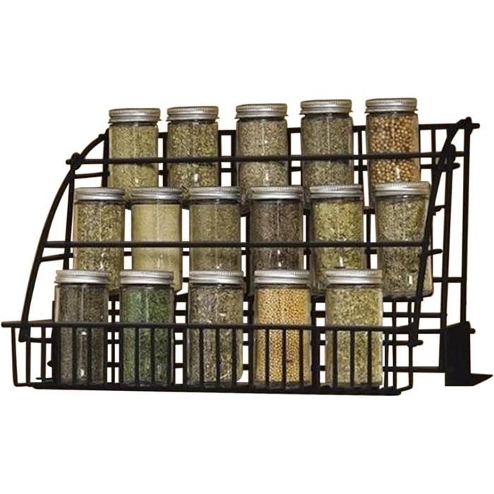 Étagère à épices Murale Sans Perçage – Rangement Cuisine Gris Avec Boîtes Incluses, Grande Capacité 45×12.5×14 Cm | Leroy Merlin