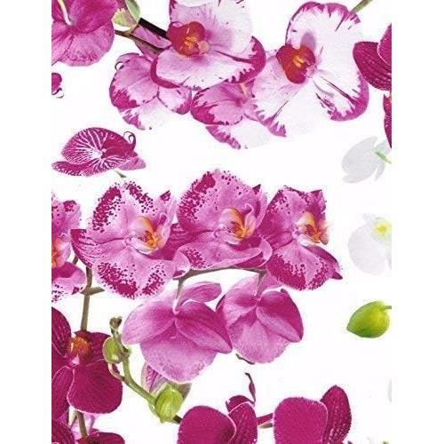 Nappe rectangulaire en toile cirée Orchidée - l 240 cm