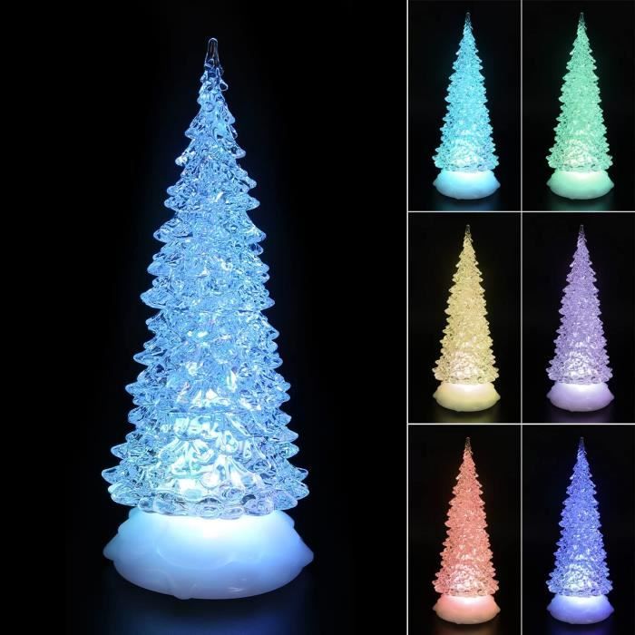 Sapin de Noël LED 27cm Tronje Arbre de Noël illuminé avec minuterie USB Décoration de Noël