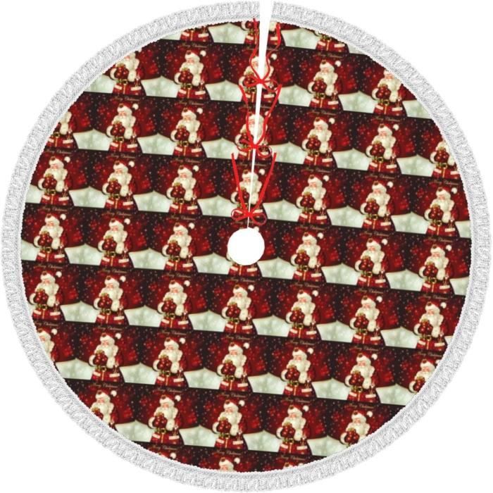 Tapis De Sapin De Noël Imprimé Père Noël Pour Noël, Nouvel An, Jupe De
