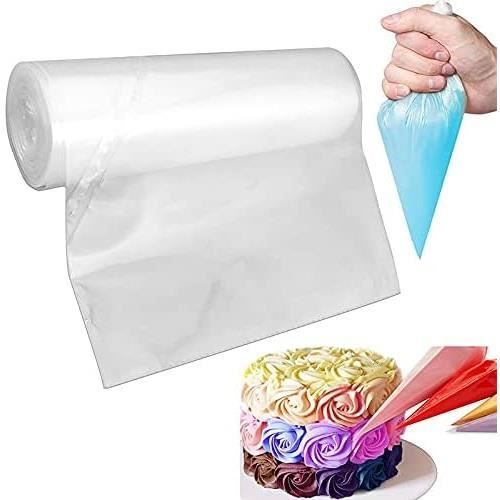 Lot De 50 Poches à Douille Jetables + 6 Douilles Acier - Pour Pâtisserie, Décoration Gâteaux