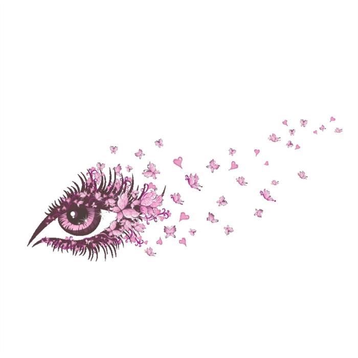 WandSticker4U®- [24 Pièces] PAPILLONS Decoratifs 3D à DOUBLE AILE Et AIANT, Couleur