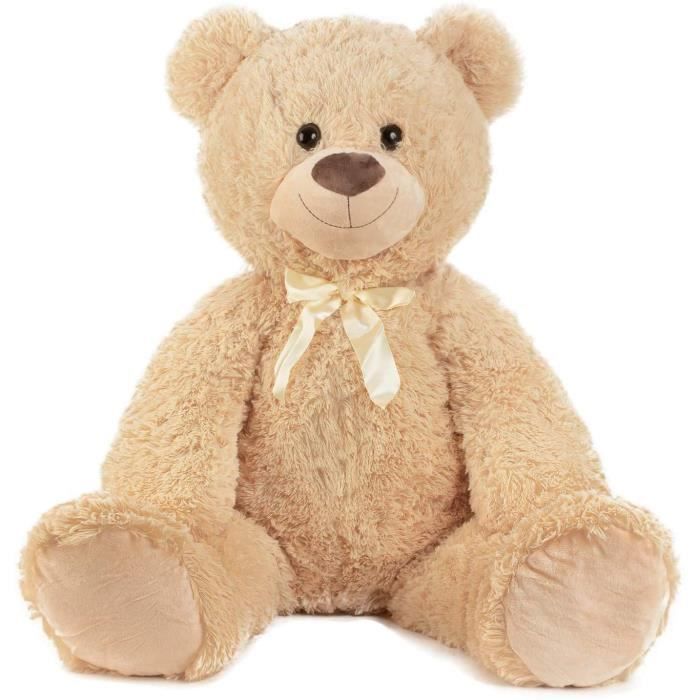 Peluches Géant Ours Doudou Ours XXL 100 cm Grand Ours en peluche doudou  doux - à Chouchouter 297615 - Cdiscount Jeux - Jouets