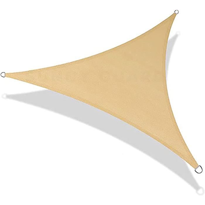 Voile D'Ombrage, Triangulaire 3X3X3 M Voile D'Ombrage Auvent Imperméable Uv Blocage Soleil Voile