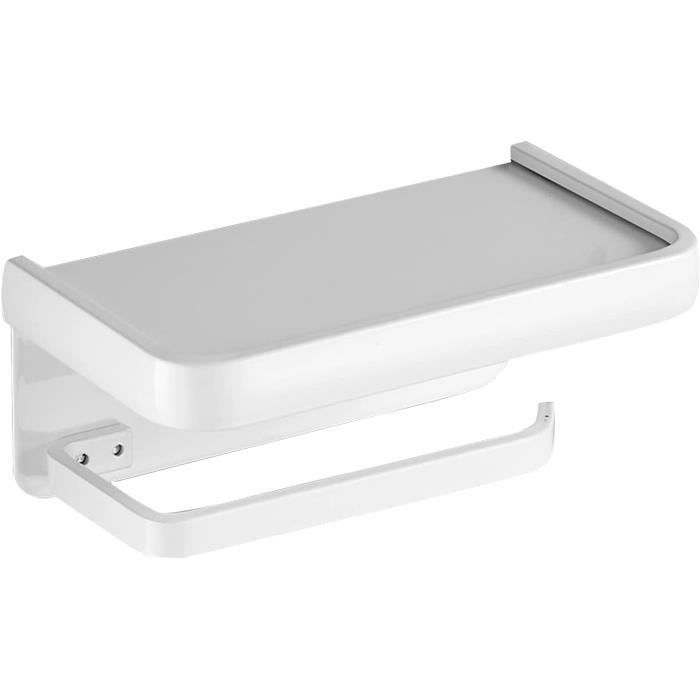 Ideal Standard BD592SI Porte-Rouleau Papier Toilette Avec Étagère Aluminium Argenté - Salle De Bain