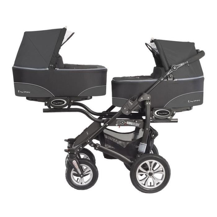poussette combiné trio jumeaux