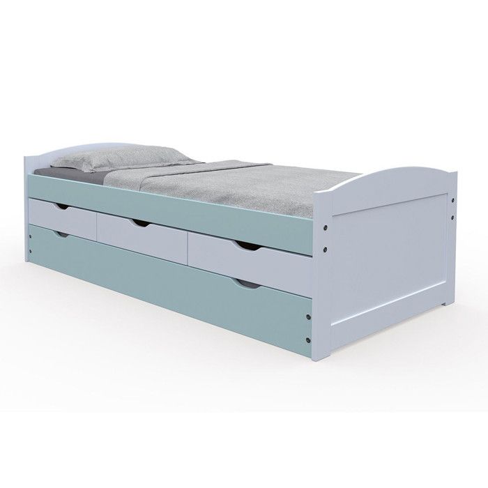 Lit Enfant Gigogne Paty 90x200cm Vert Sauge Lit Enfant Gigogne Paty 90x200cm Vert Sauge