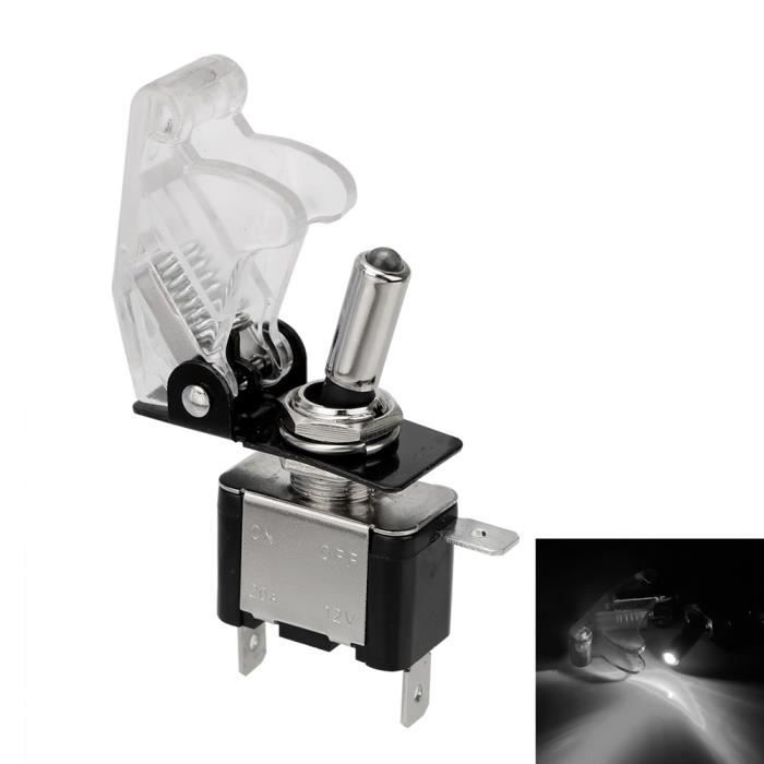 Commutateur,LEEPEE 12V 20A avec couvercle de protection SPST