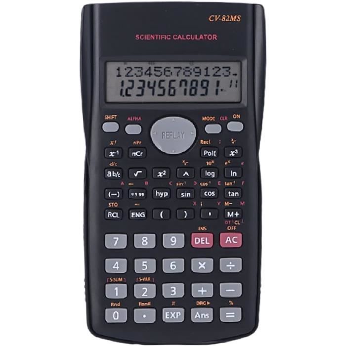 Calculatrice Scientifique CASIO FX-82 Plus - Affichage Naturel 2 Lignes (10+2 Chiffres), 224 Fonctions - Idéale Pour Lycéens Et étudiants