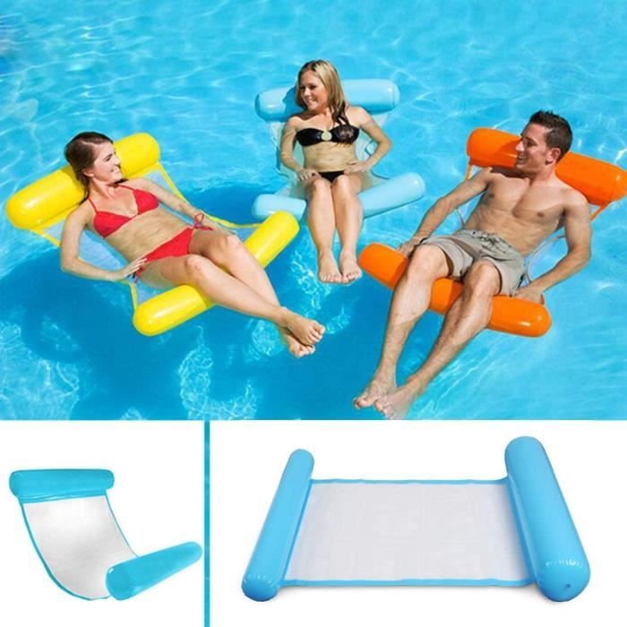 Hamac Flottant Cdiscount Hamac Flottant Gonflable Pour Piscine - Transat Flotteur Avec Pompe - Support 150 Kg - 130x122 Cm