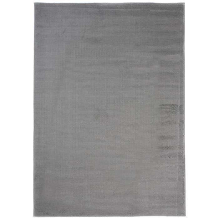 TAPISO Tapis Salon Poils Ras Luxury Blanc Gris Monochrome Polypropylène Intérieur 250x300 cm