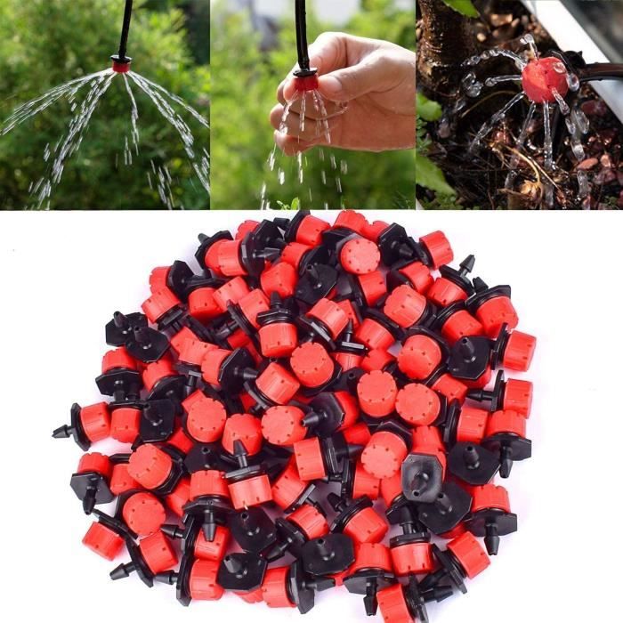 Goutte à Goutte Bouteille,Brumisateur arroseur Bricolage pour Le Jardin Serre,Goutteurs réglables d'irrigation arrosage (100 PCS)