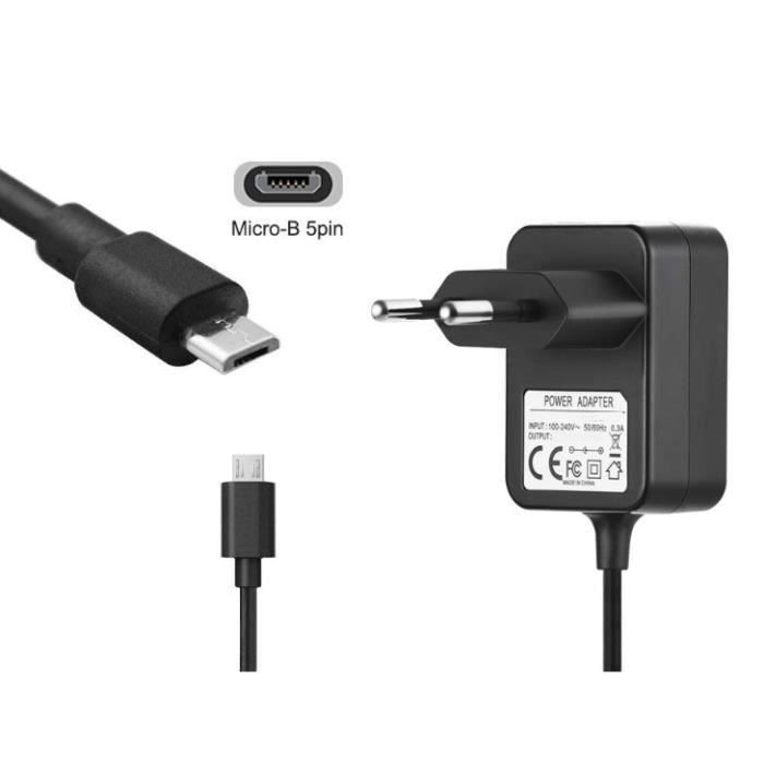 Chargeur secteur vers USB Noir pour liseuses  Kindle - Connectique et chargeurs  pour tablette - Achat & prix