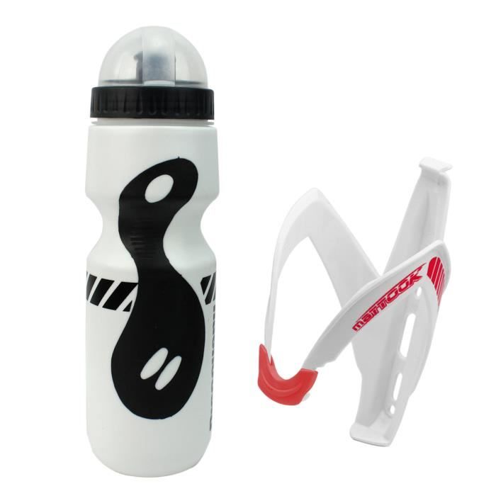 Bidon Dunlop 750 ml Gourde plastique avec portes bouteilles Argent v/élo VTT VTC