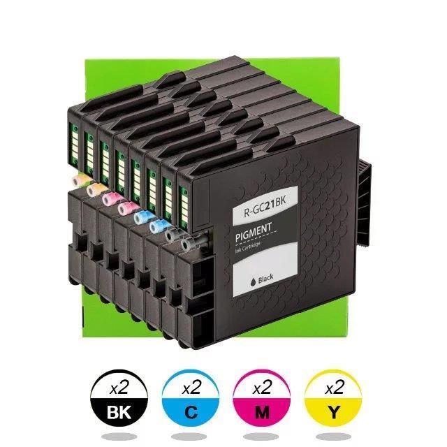 4PK Combo Ricoh GC21 GC-21 Ink Cartridge For GX2500 GX3000 - Foto 8