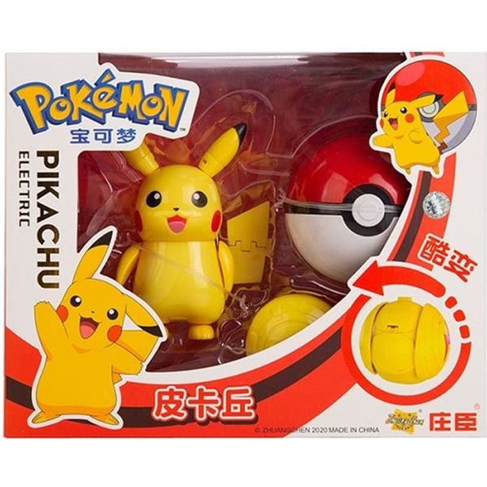 Figurine Pokémon avec pokéball 13cm