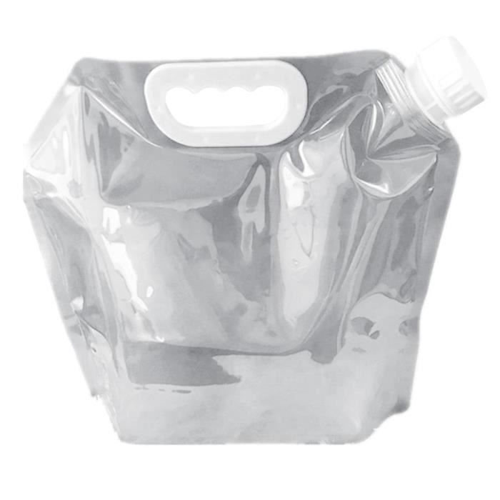 Sac de sport,Sac ?� eau Portable 5l PE,pliable,stockage d'eau,sac de levage pour Camping 