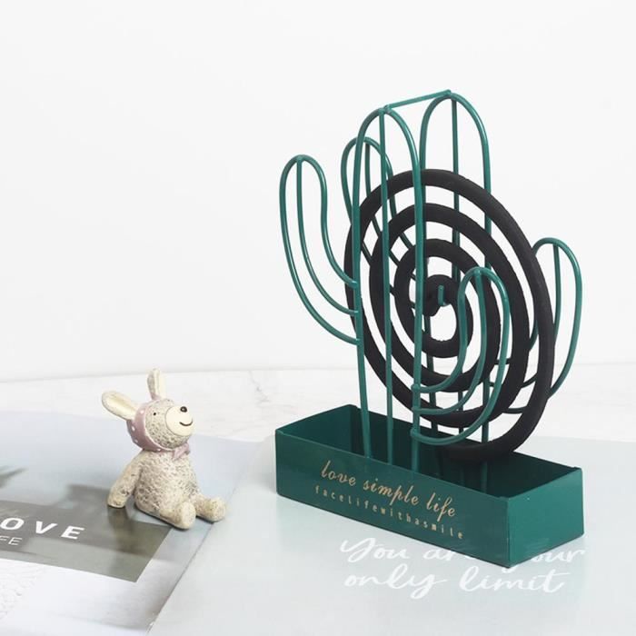 Spirale Porte- Moustique Brûleur Dencens Moustique Support De Bobine De Moustique Portable Boîte en Métal Amtique Le Fer Porte-Plateau Bureau